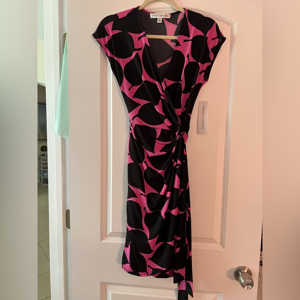NWT Maggy London Peppermint Wrap Dress